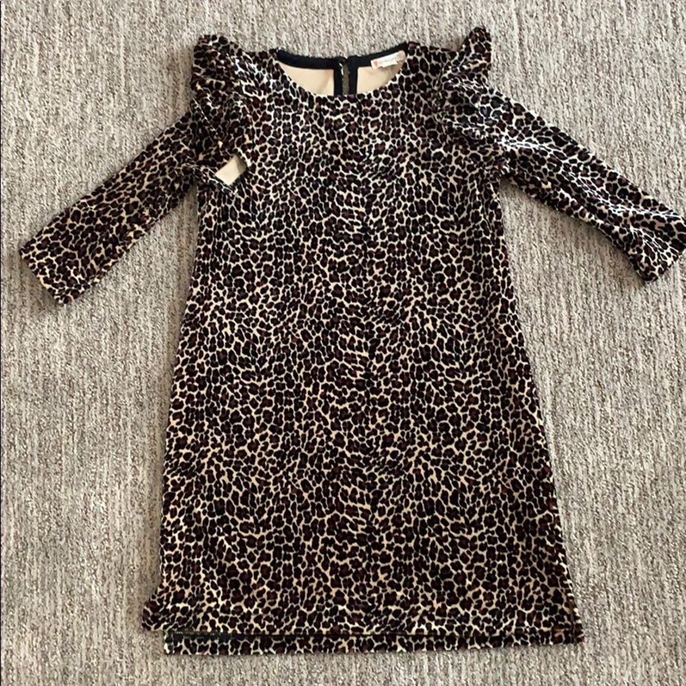 Crewcuts Cheetah print velour dress - never worn!